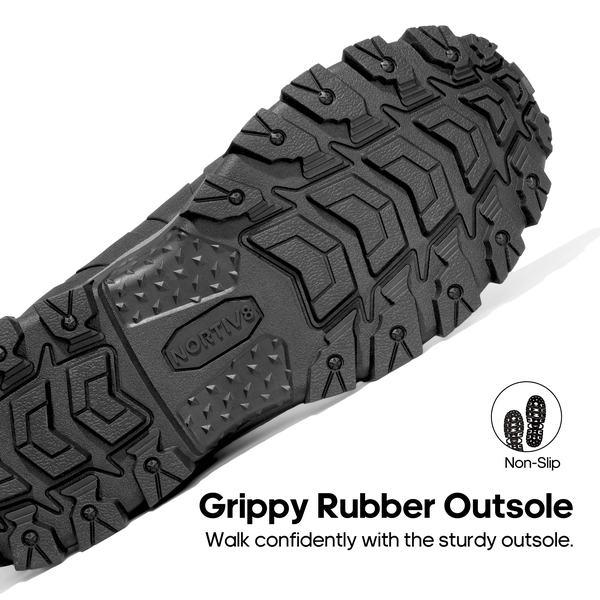 Men's Insulated Water-Resistant Snow  Boots - DARK BROWN - 6